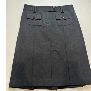 Ann Taylor LOFT Pencil Skirt Womens 6 Grey NEW Workwear Flap Pockets 71431406